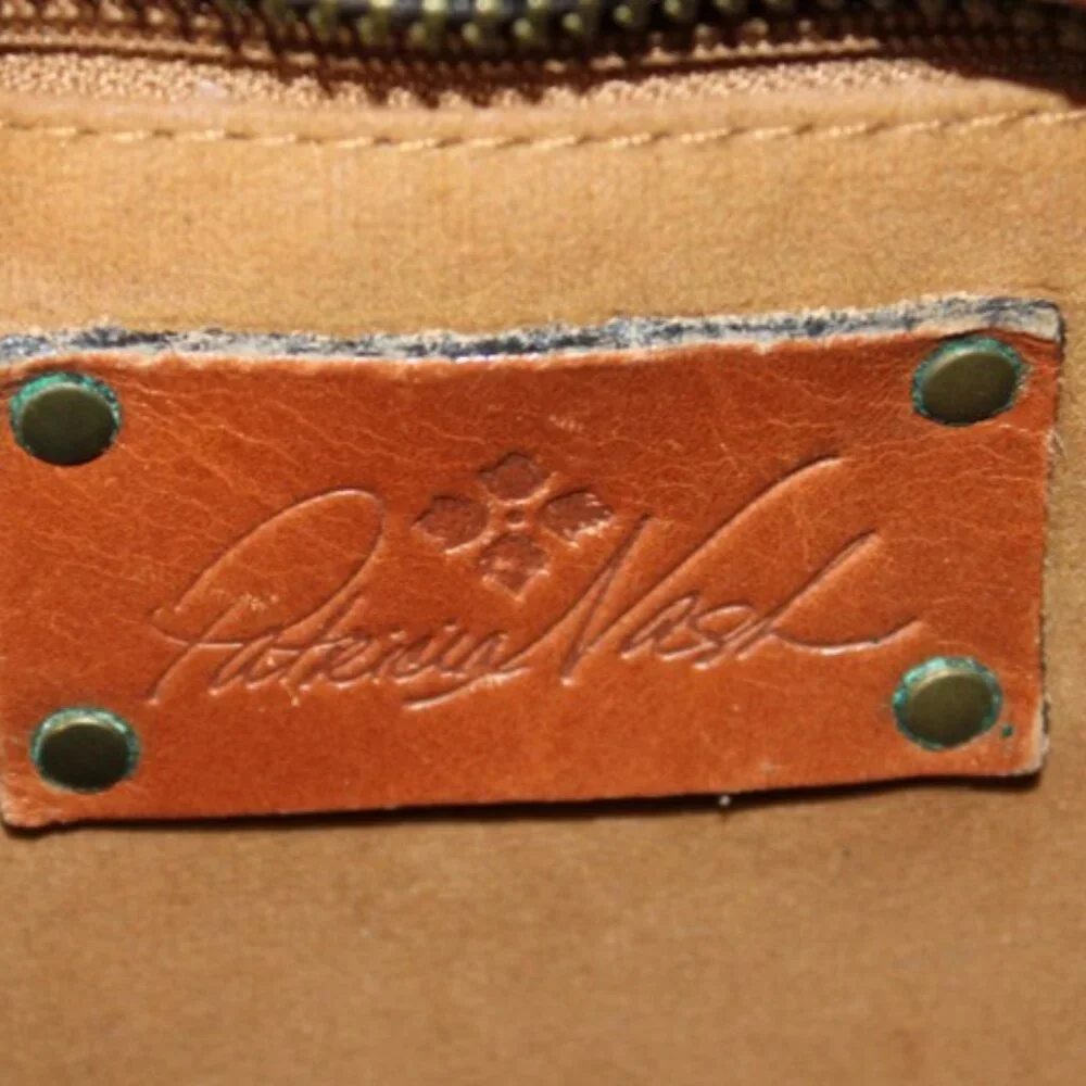 Patricia Nash Tooled Leather Satchel in Cognac Brown